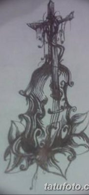 Фото тату виолончель от 04.08.2018 №092 — tattoo cello — tatufoto.com