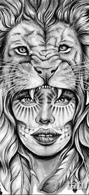 Фото тату голова льва от 08.08.2018 №001 — tattoo head of a lion — tatufoto.com