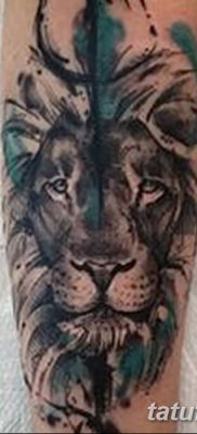 Фото тату голова льва от 08.08.2018 №003 — tattoo head of a lion — tatufoto.com