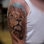 Фото тату голова льва от 08.08.2018 №010 - tattoo head of a lion - tatufoto.com