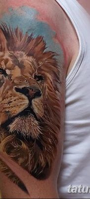 Фото тату голова льва от 08.08.2018 №010 — tattoo head of a lion — tatufoto.com