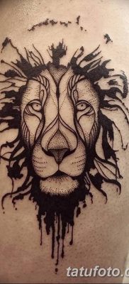 Фото тату голова льва от 08.08.2018 №011 — tattoo head of a lion — tatufoto.com