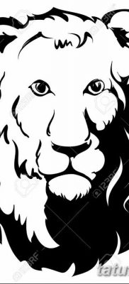 Lion Head Icon, tattoo , vector llustration