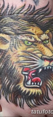 Фото тату голова льва от 08.08.2018 №046 — tattoo head of a lion — tatufoto.com