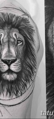 Фото тату голова льва от 08.08.2018 №129 — tattoo head of a lion — tatufoto.com