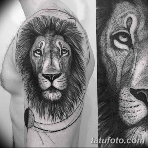 Фото тату голова льва от 08.08.2018 №129 - tattoo head of a lion - tatufoto.com