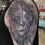 Фото тату голова льва от 08.08.2018 №130 - tattoo head of a lion - tatufoto.com
