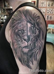 Фото тату голова льва от 08.08.2018 №130 - tattoo head of a lion - tatufoto.com