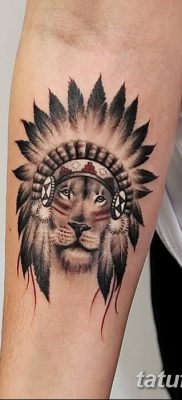Фото тату голова льва от 08.08.2018 №132 — tattoo head of a lion — tatufoto.com
