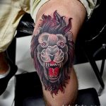 Фото тату голова льва от 08.08.2018 №134 - tattoo head of a lion - tatufoto.com