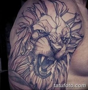 Фото тату голова льва от 08.08.2018 №135 - tattoo head of a lion - tatufoto.com