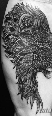 Фото тату голова льва от 08.08.2018 №137 — tattoo head of a lion — tatufoto.com