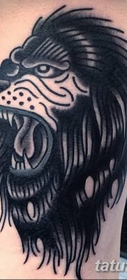 Фото тату голова льва от 08.08.2018 №146 — tattoo head of a lion — tatufoto.com
