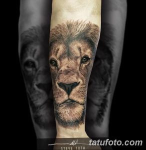 Фото тату голова льва от 08.08.2018 №154 - tattoo head of a lion - tatufoto.com