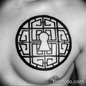 Фото тату замочная скважина 25.08.2018 №142 - keyhole tattoo - tatufoto.com