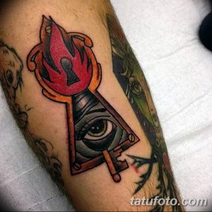 Фото тату замочная скважина 25.08.2018 №146 - keyhole tattoo - tatufoto.com