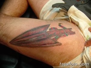Фото тату копье 22.08.2018 №043 - spear tattoo - tatufoto.com
