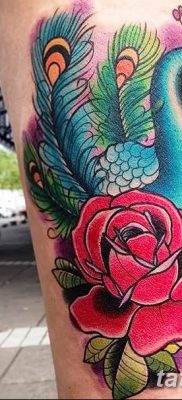 Фото тату красная роза от 08.08.2018 №072 — red rose tattoo — tatufoto.com