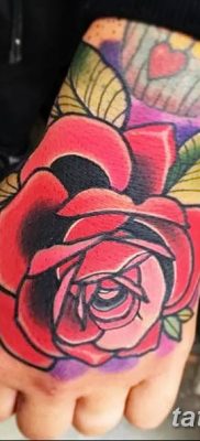 Фото тату красная роза от 08.08.2018 №073 — red rose tattoo — tatufoto.com