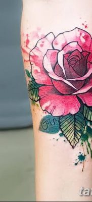 Фото тату красная роза от 08.08.2018 №074 — red rose tattoo — tatufoto.com