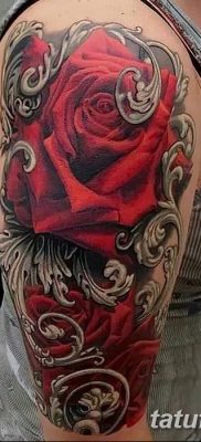 Фото тату красная роза от 08.08.2018 №080 — red rose tattoo — tatufoto.com