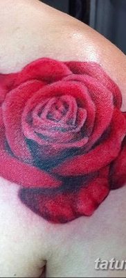 Фото тату красная роза от 08.08.2018 №082 — red rose tattoo — tatufoto.com