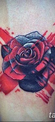 Фото тату красная роза от 08.08.2018 №092 — red rose tattoo — tatufoto.com
