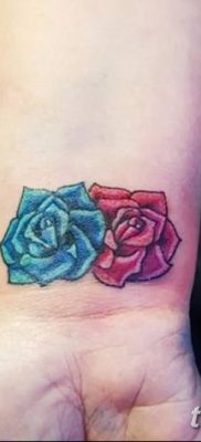 Фото тату красная роза от 08.08.2018 №095 — red rose tattoo — tatufoto.com