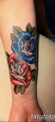 Фото тату красная роза от 08.08.2018 №096 — red rose tattoo — tatufoto.com