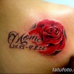 Фото тату красная роза от 08.08.2018 №097 - red rose tattoo - tatufoto.com