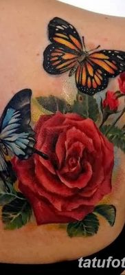 Фото тату красная роза от 08.08.2018 №099 — red rose tattoo — tatufoto.com