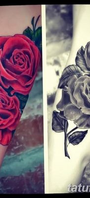 Фото тату красная роза от 08.08.2018 №111 — red rose tattoo — tatufoto.com