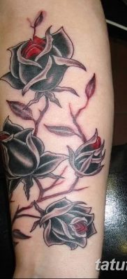 Фото тату красная роза от 08.08.2018 №113 — red rose tattoo — tatufoto.com