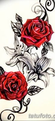 Фото тату красная роза от 08.08.2018 №115 — red rose tattoo — tatufoto.com