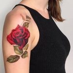 Фото тату красная роза от 08.08.2018 №131 - red rose tattoo - tatufoto.com