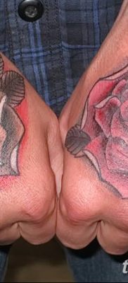 Фото тату красная роза от 08.08.2018 №137 — red rose tattoo — tatufoto.com