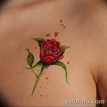 Фото тату красная роза от 08.08.2018 №140 - red rose tattoo - tatufoto.com