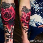 Фото тату красная роза от 08.08.2018 №146 - red rose tattoo - tatufoto.com
