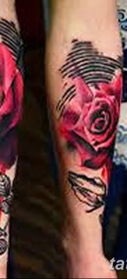 Фото тату красная роза от 08.08.2018 №146 — red rose tattoo — tatufoto.com