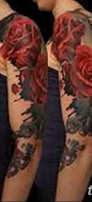 Фото тату красная роза от 08.08.2018 №162 — red rose tattoo — tatufoto.com