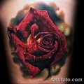 Фото тату красная роза от 08.08.2018 №337 - red rose tattoo - tatufoto.com