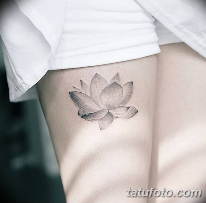 Фото тату лотос для девушки от 07.08.2018 №021 — lotus tattoo for girl — tatufoto.com