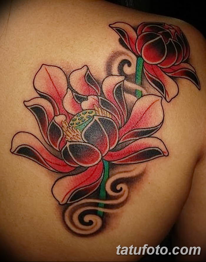 Фото тату лотос для девушки от 07.08.2018 №040 — lotus tattoo for girl — tatufoto.com