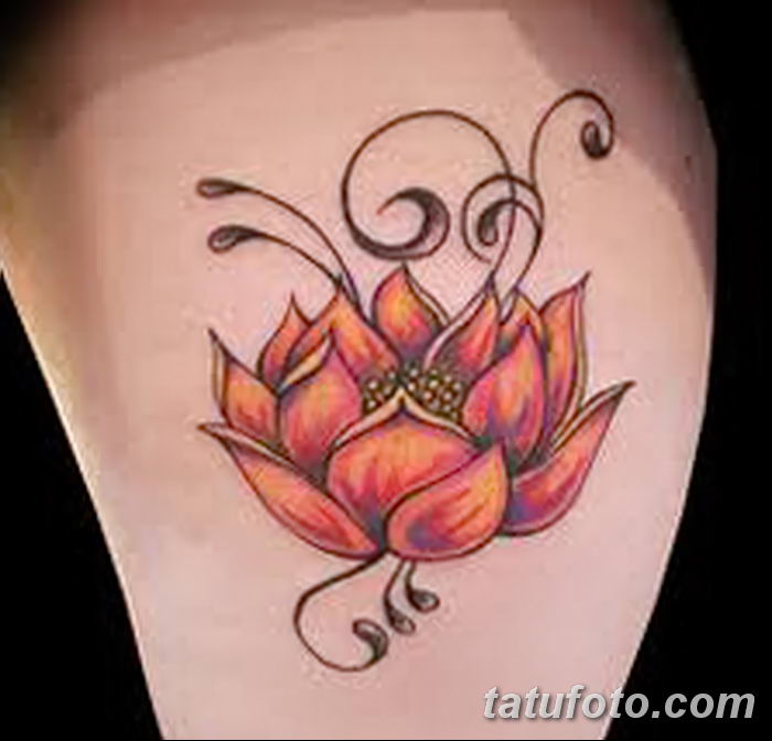 Фото тату лотос для девушки от 07.08.2018 №048 — lotus tattoo for girl — tatufoto.com