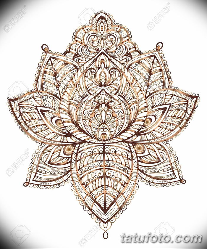 lotos tattoo vector