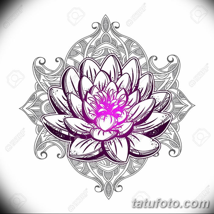 lotos tattoo vector