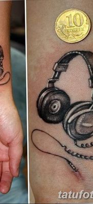 Фото тату наушники 28.08.2018 №018 — tattoo headphones — tatufoto.com