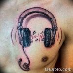 Фото тату наушники 28.08.2018 №058 - tattoo headphones - tatufoto.com