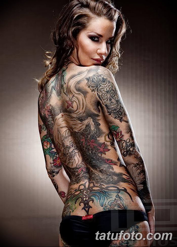 Tattoo nude girl full body beautiful