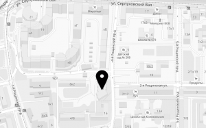 Скриншот карты с отмеченным местоположением тату-студии KOT Studio в Москве, район Ростокино, 4-й Рощинский проезд.